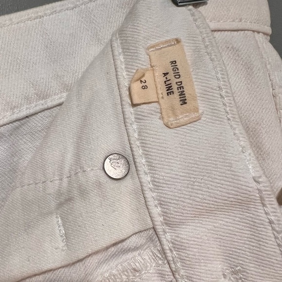Madewell-White denim A-line mini skirt, 28/6 - Picture 6 of 6